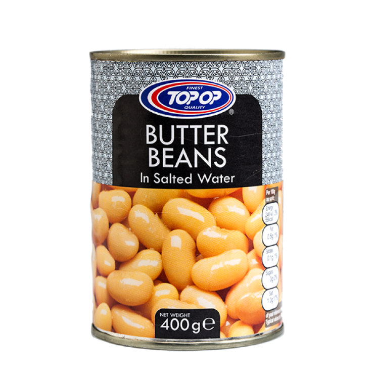 TopOp Canned Butter Beans Top Op Foods