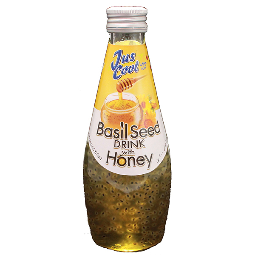 Jus Cool Basil Seed Honey Drink Glass Bottles Top Op Foods