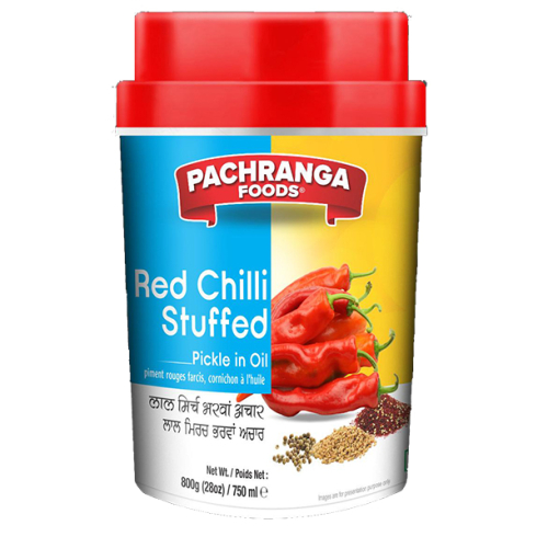 Pachranga Red Stuff Chilli Pickle In Jars