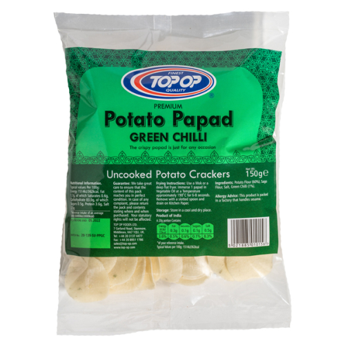 Top-Op Potato Papad Green Chilli