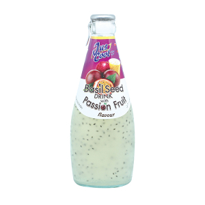 Jus Cool Basil Seed Passion Drink Glass Bottles